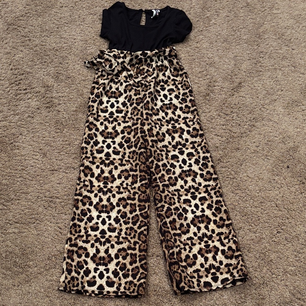 Stylish Leopard Print Kids Jumpsuit